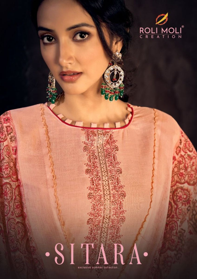 Roli Moli Creation Sitara Cambric Cotton Fancy Printed Festive Wear Salwar Suits