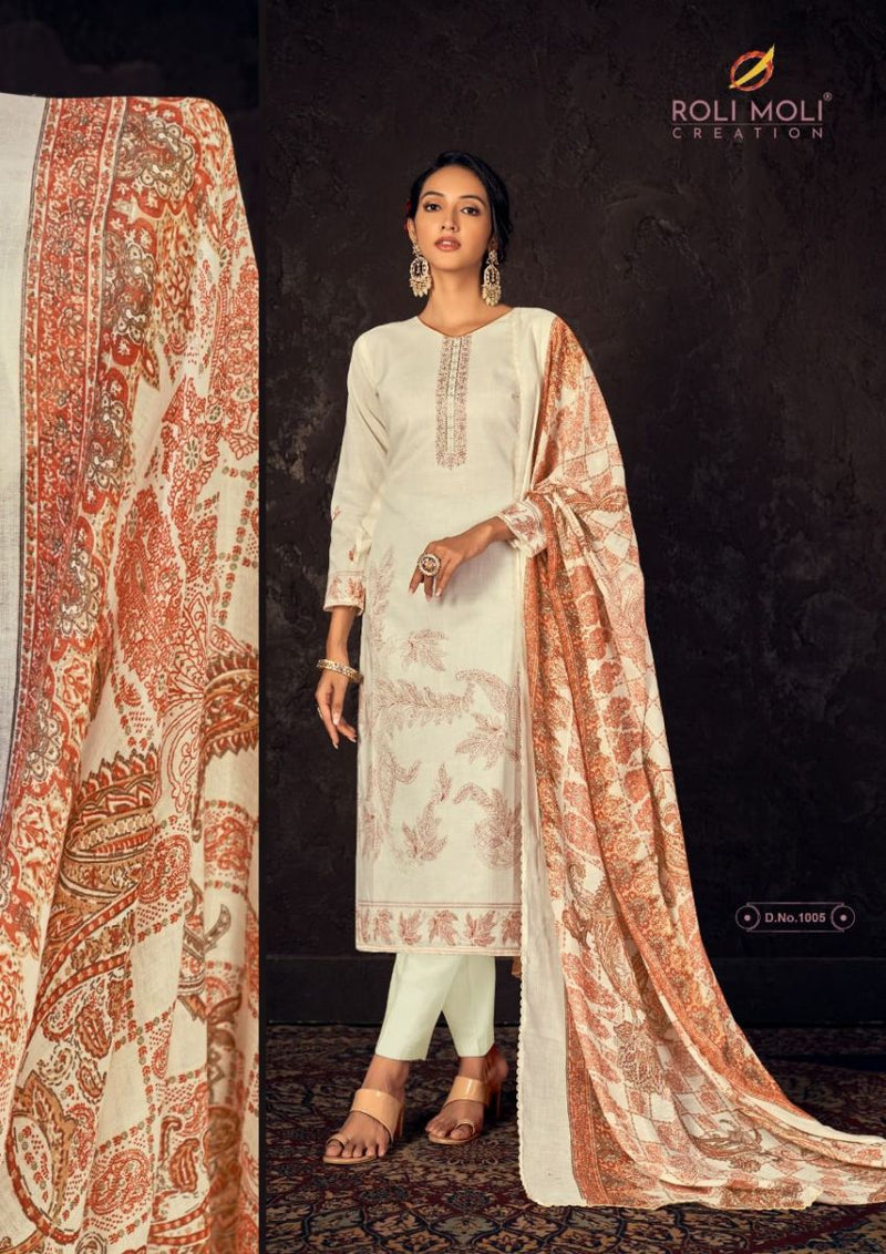 Roli Moli Creation Sitara Cambric Cotton Fancy Printed Festive Wear Salwar Suits