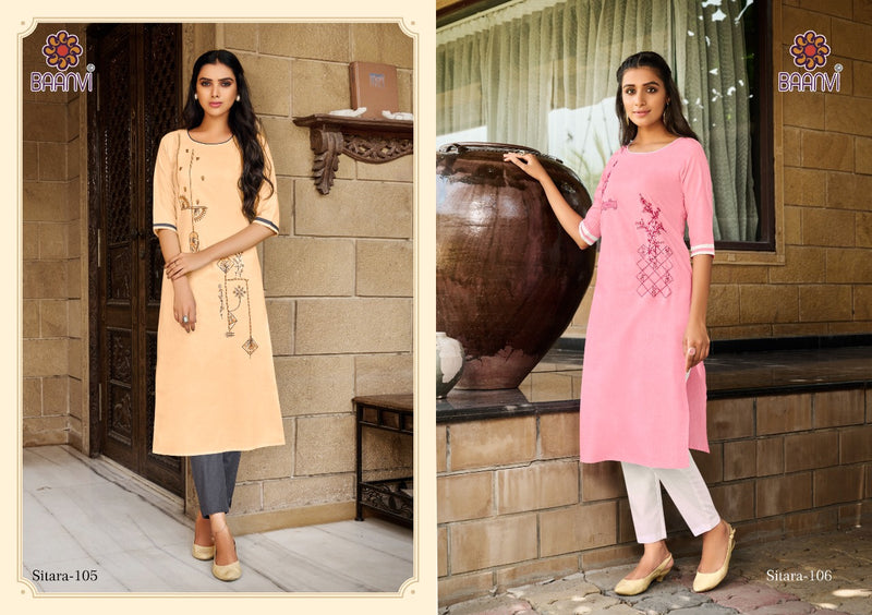 Baanvi Sitara Vol 1 Cotton Fancy Casual wear Kurtis With Bottom
