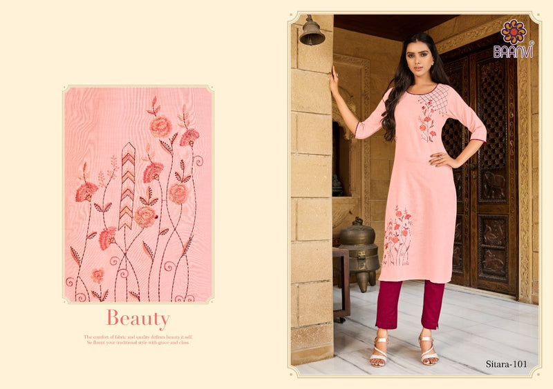 Baanvi Sitara Vol 1 Cotton Fancy Casual wear Kurtis With Bottom