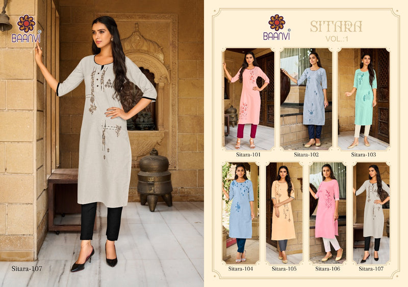 Baanvi Sitara Vol 1 Cotton Fancy Casual wear Kurtis With Bottom