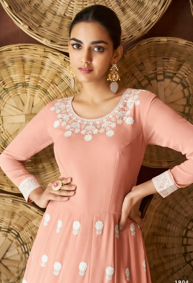 Vamika NX Siya Georgette Long Gown Style Party Wear Kurtis