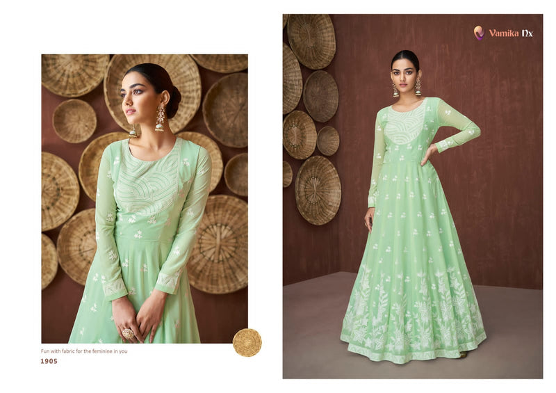 Vamika NX Siya Georgette Long Gown Style Party Wear Kurtis