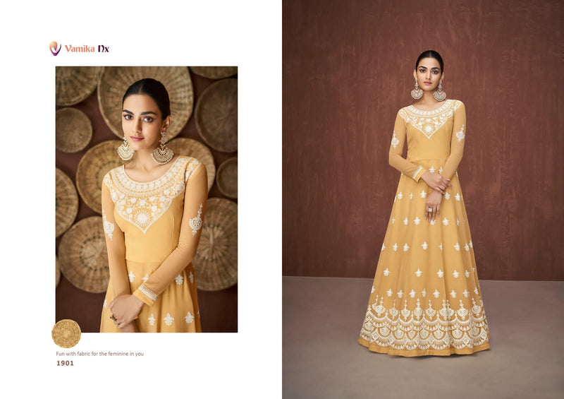 Vamika NX Siya Georgette Long Gown Style Party Wear Kurtis