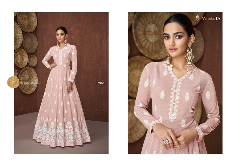 Vamika Dno 1902 J To N Georgette With Heavy Embroidery Stylish Designer Party Wear Casual Look Kurti