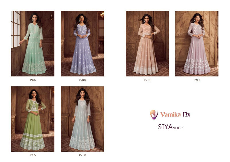 Vamika Nx Siya Vol 2 Georgette With Fancy Stylish Designer Party Wear Long Kurti