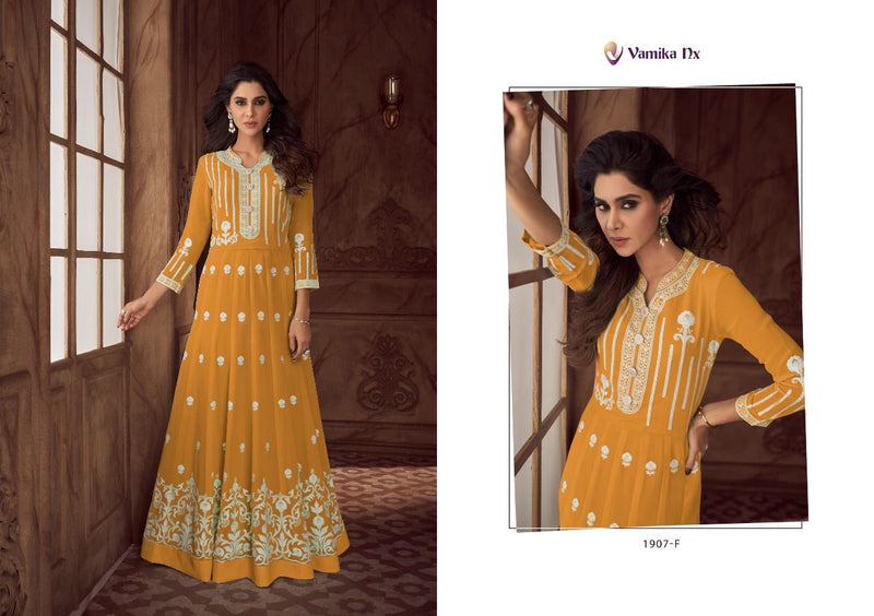 Vamika Siya Vol 2 Platinum Georgette With Fancy Embroidery Work Stylish Designer Festive Wear Long Kurti