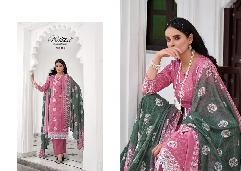 Belliza Designer Studio Siyahi Pure Cotton Digital Print Heavy Mirror Work Fancy Designer Partywear Salwar Kameez
