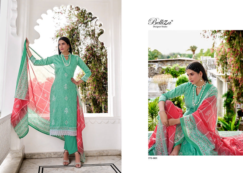 Belliza Designer Studio Siyahi Pure Cotton Digital Print Heavy Mirror Work Fancy Designer Partywear Salwar Kameez