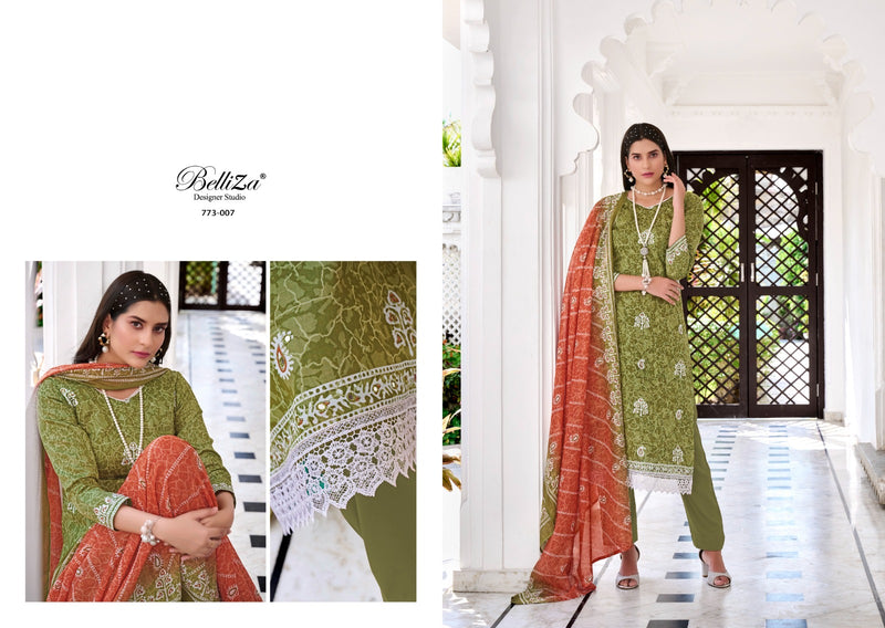 Belliza Designer Studio Siyahi Pure Cotton Digital Print Heavy Mirror Work Fancy Designer Partywear Salwar Kameez