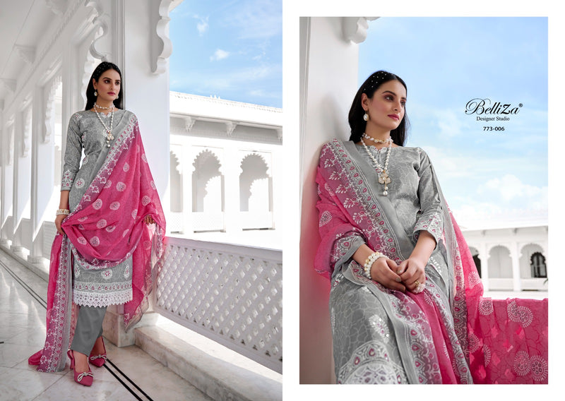 Belliza Designer Studio Siyahi Pure Cotton Digital Print Heavy Mirror Work Fancy Designer Partywear Salwar Kameez