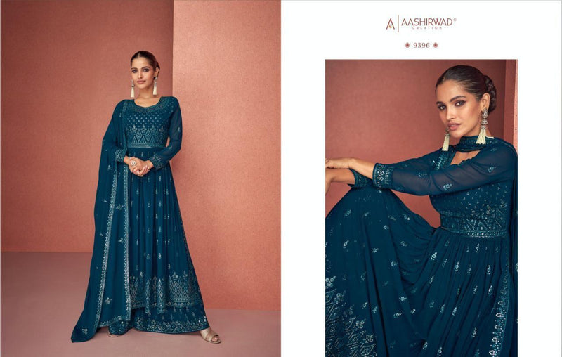 Aashirwad Creation Siyona Georgette With Heavy Embroidery Work Stylish Designer Beautiful Long Kurti