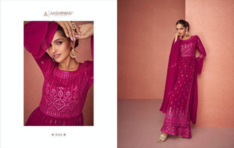 Aashirwad Creation Siyona Georgette With Heavy Embroidery Work Stylish Designer Beautiful Long Kurti