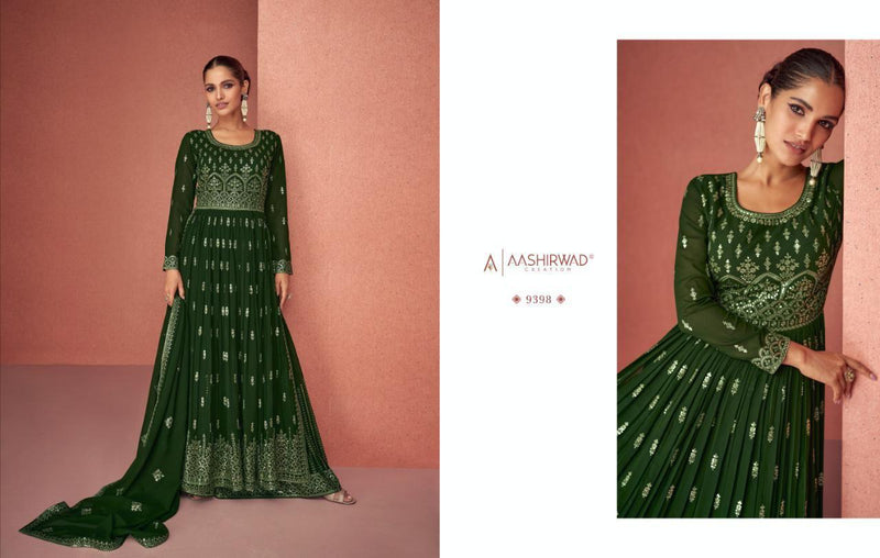 Aashirwad Creation Siyona Georgette With Heavy Embroidery Work Stylish Designer Beautiful Long Kurti
