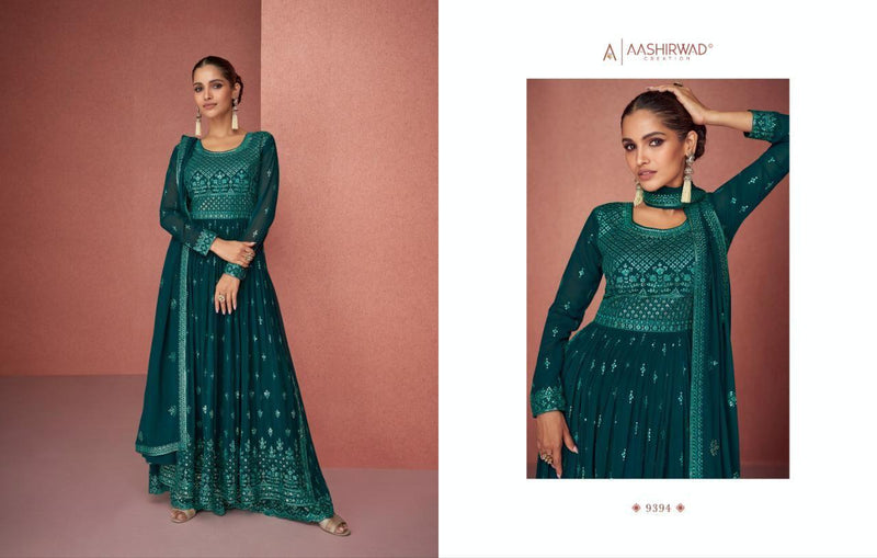 Aashirwad Creation Siyona Georgette With Heavy Embroidery Work Stylish Designer Beautiful Long Kurti