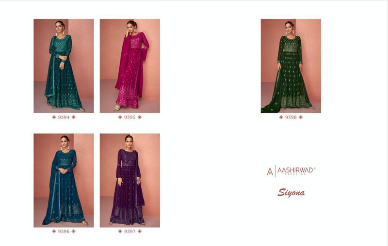 Aashirwad Creation Siyona Georgette With Heavy Embroidery Work Stylish Designer Beautiful Long Kurti