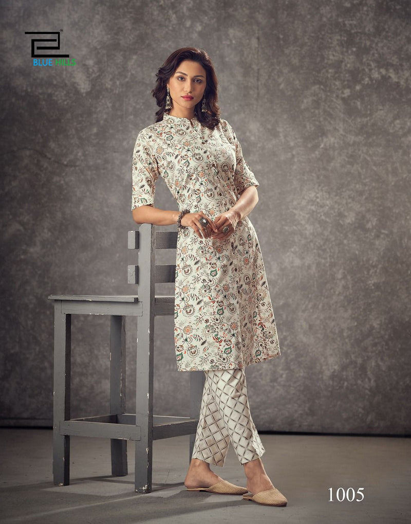 Blue Hills Smoodh Cotton Printed Casual Wear Kurtis