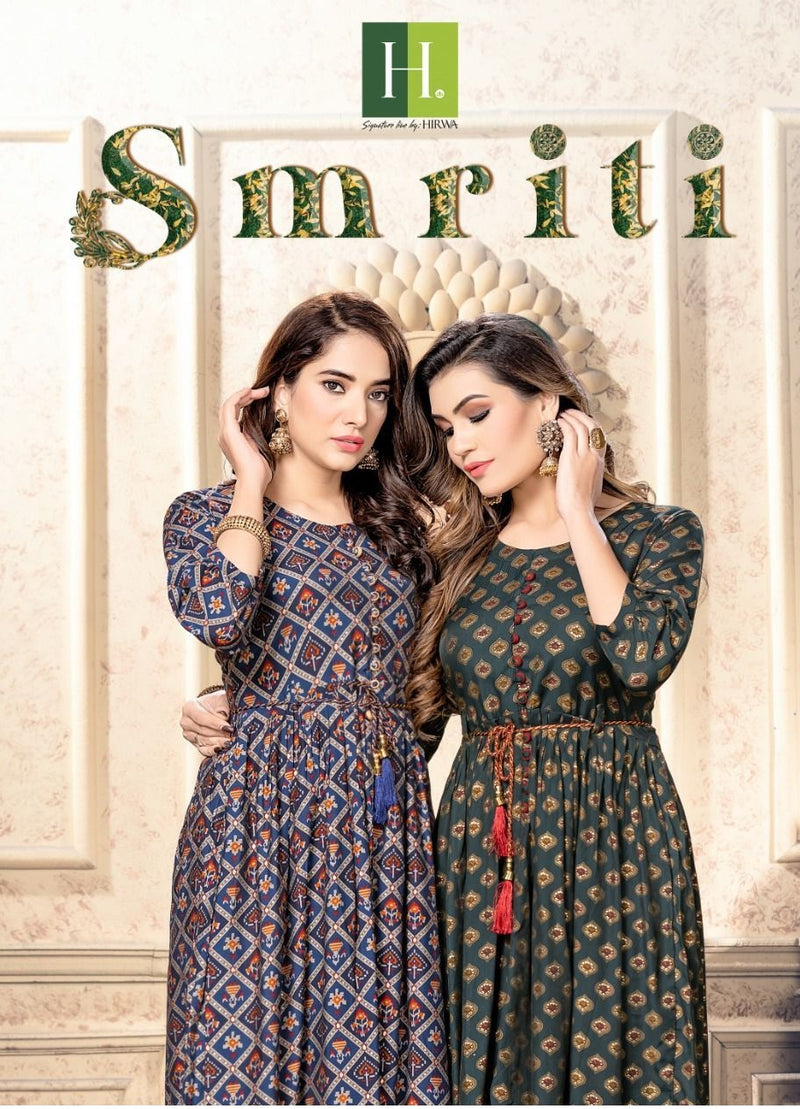 Hirwa Smriti Heavy Muslin Casual Wear Kurtis