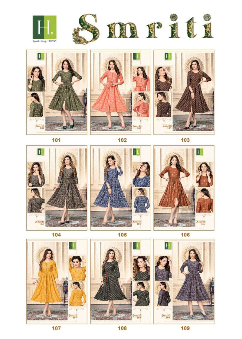 Hirwa Smriti Heavy Muslin Casual Wear Kurtis