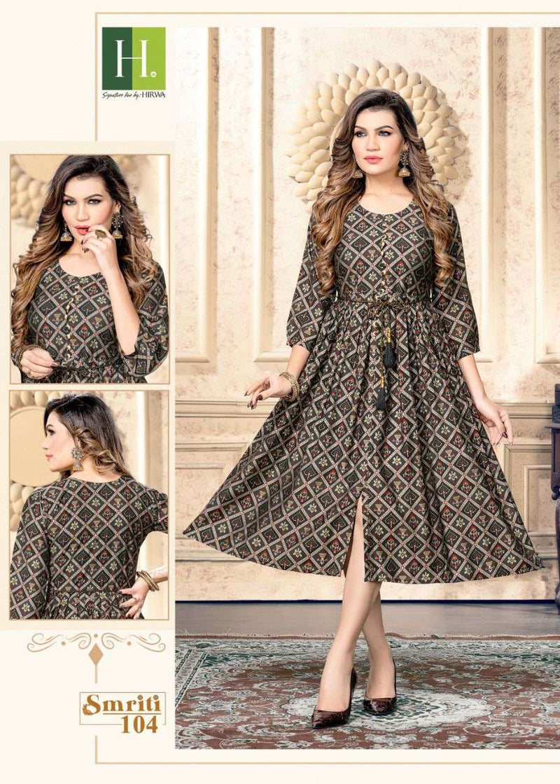 Hirwa Smriti Heavy Muslin Casual Wear Kurtis