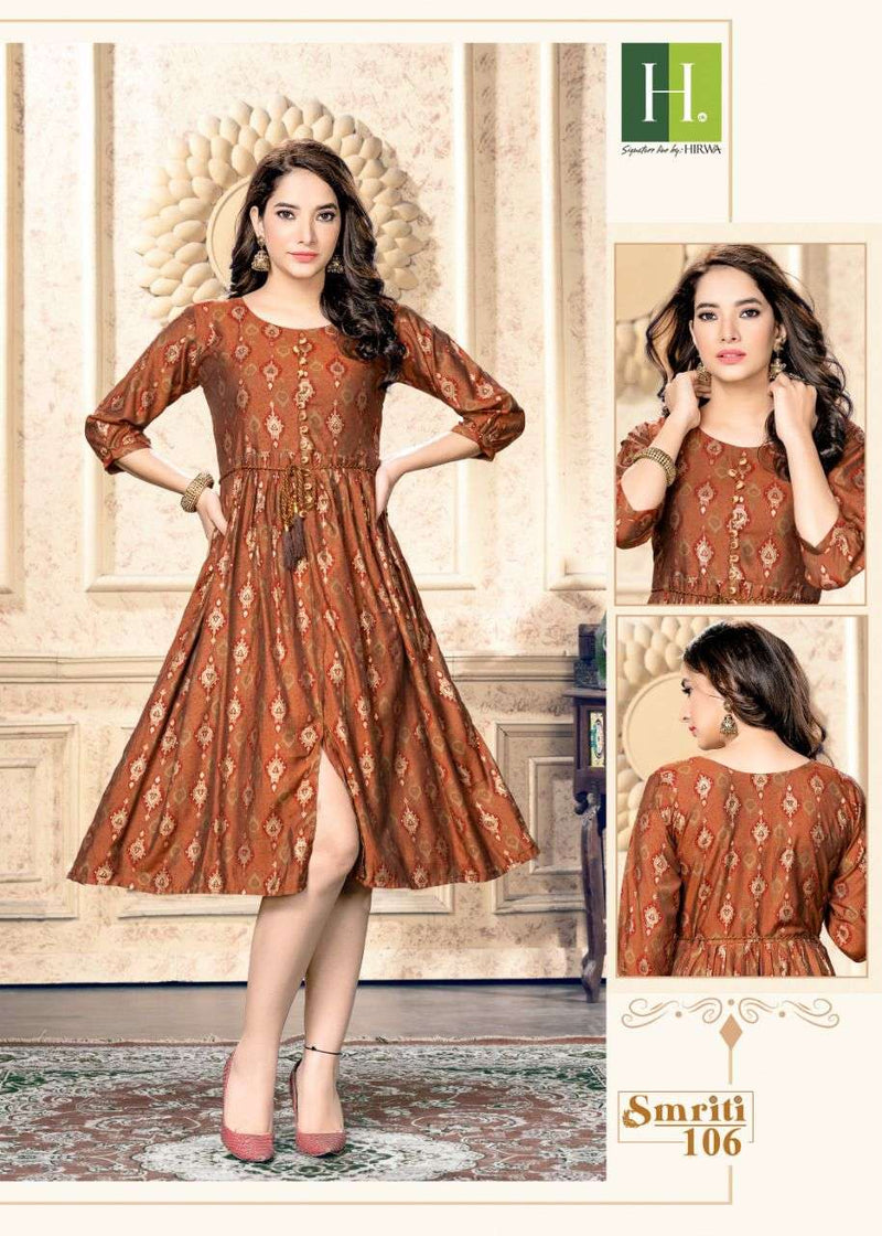 Hirwa Smriti Heavy Muslin Casual Wear Kurtis