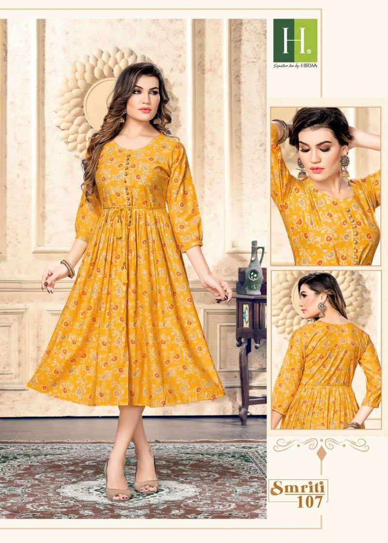 Hirwa Smriti Heavy Muslin Casual Wear Kurtis
