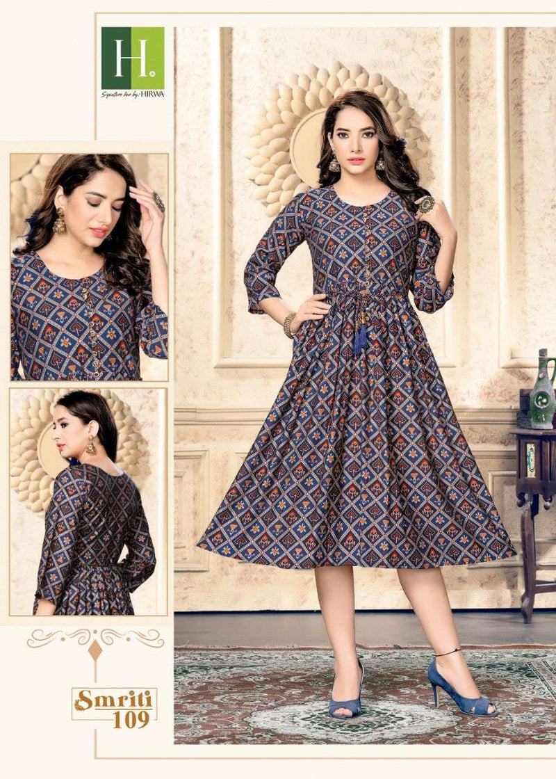 Hirwa Smriti Heavy Muslin Casual Wear Kurtis
