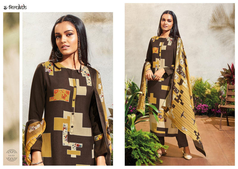 S Nirukth Saba Pashmina Will Print With Mirror Work Suit