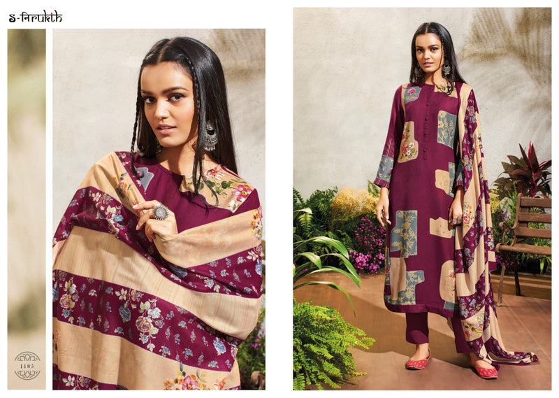 S Nirukth Saba Pashmina Will Print With Mirror Work Suit