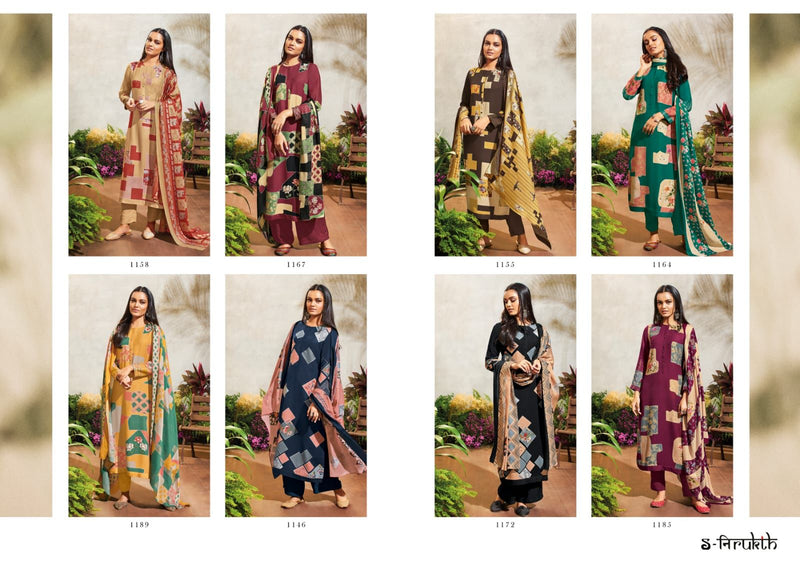 S Nirukth Saba Pashmina Will Print With Mirror Work Suit