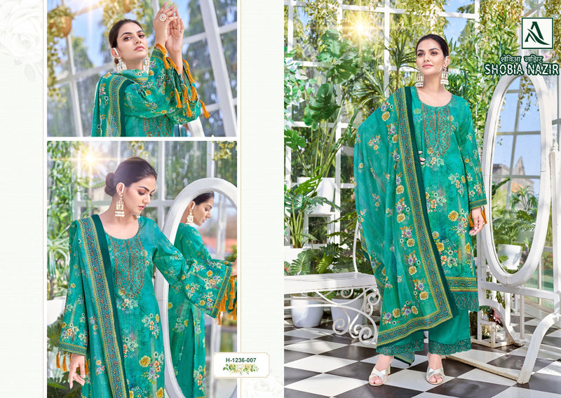Alok Suits Shobia Nazir Cambric Digital Print Embroidery Swarovski Diamond Work Printed Designer Partywear Salwar Suit