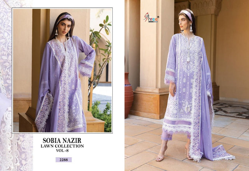 Shree Fabs Sobia Nazir Pure Cotton With Heavy Embroidery Work Stylish Designer Pakistani Party Wear Salwar Kameez