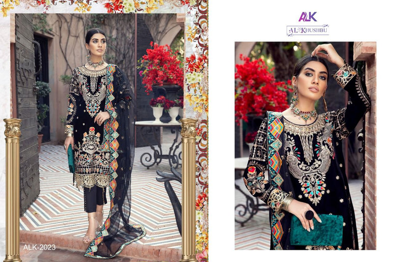 Al Khushbu Sobia Vol 1 Georgette Pakistani Style Party Wear Embroidered Salwar Suits