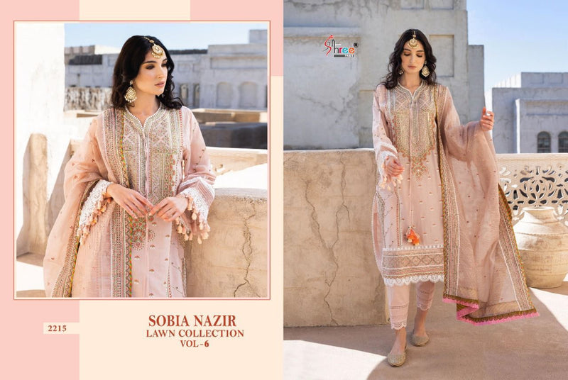 Shree Fabs Sobiya Nazir Lawn Collection Vol 6 Cotton Pakistani Style Party Wear Salwar Suits