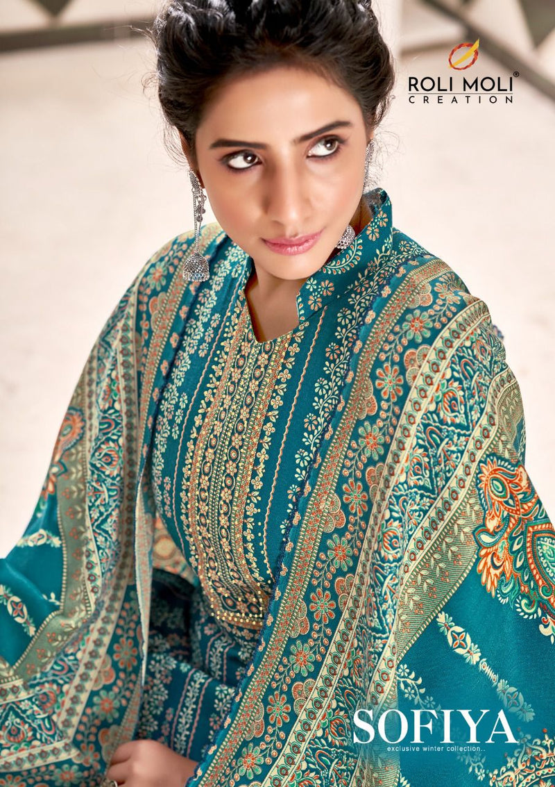 Roli Moli Creation Sofiya Pashmina With Heavy Beautiful Work Stylish Designer Salwar Kameez