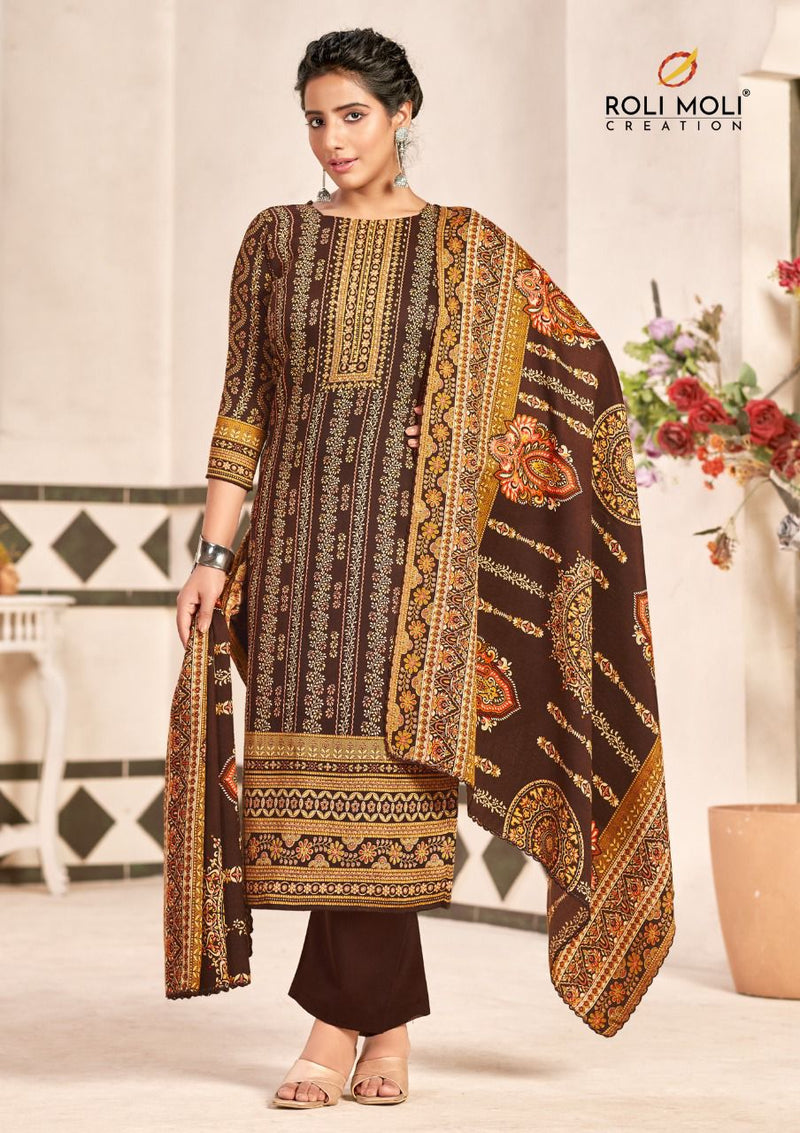 Roli Moli Creation Sofiya Pashmina With Heavy Beautiful Work Stylish Designer Salwar Kameez
