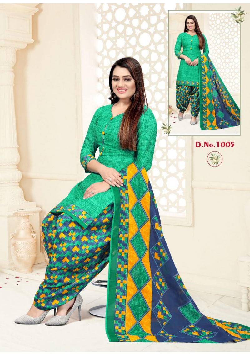 Krisha Sofiya Synthetic Patiyala Style Printed Casual Wear Salwar Suits