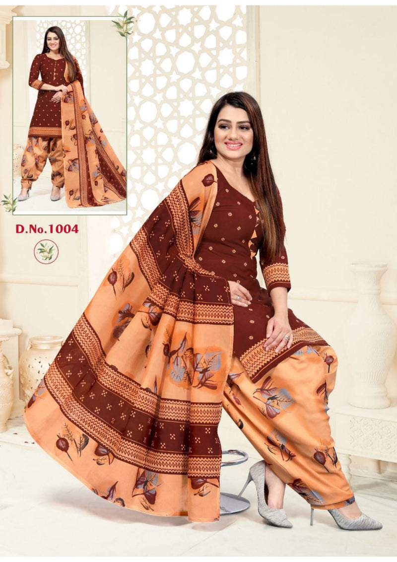 Krisha Sofiya Synthetic Patiyala Style Printed Casual Wear Salwar Suits