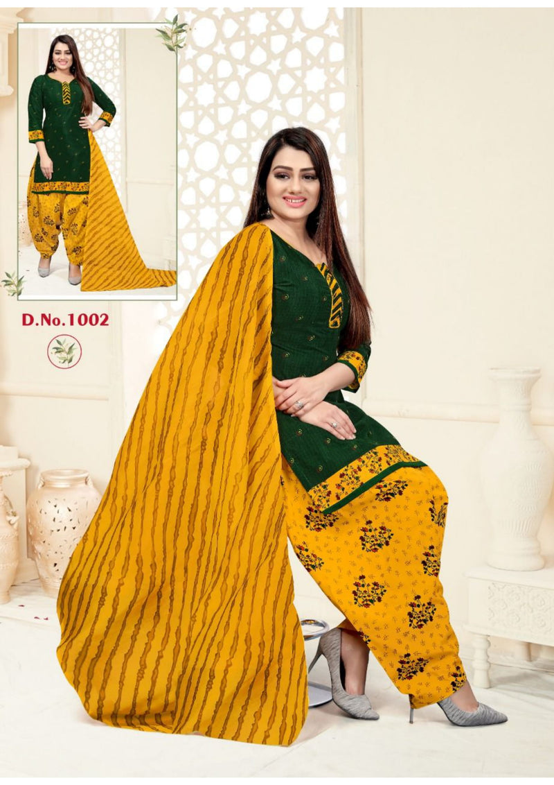 Krisha Sofiya Synthetic Patiyala Style Printed Casual Wear Salwar Suits
