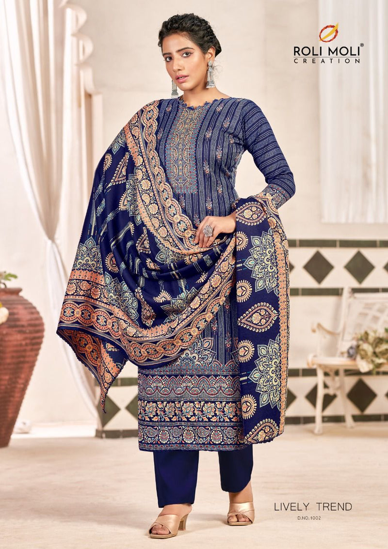 Roli Moli Creation Sofiya Pashmina With Heavy Beautiful Work Stylish Designer Salwar Kameez