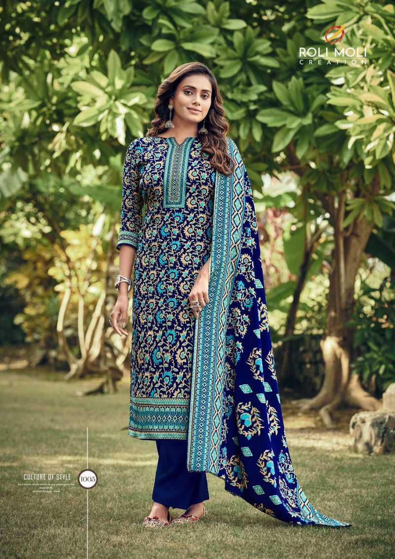 Roli Moli Sofiya Pashmina With Fancy Printed Work Stylish Designer Casual Wear Salwar Kameez