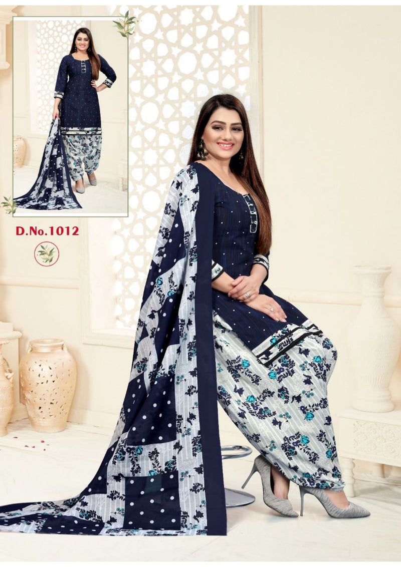Krisha Sofiya Synthetic Patiyala Style Printed Casual Wear Salwar Suits