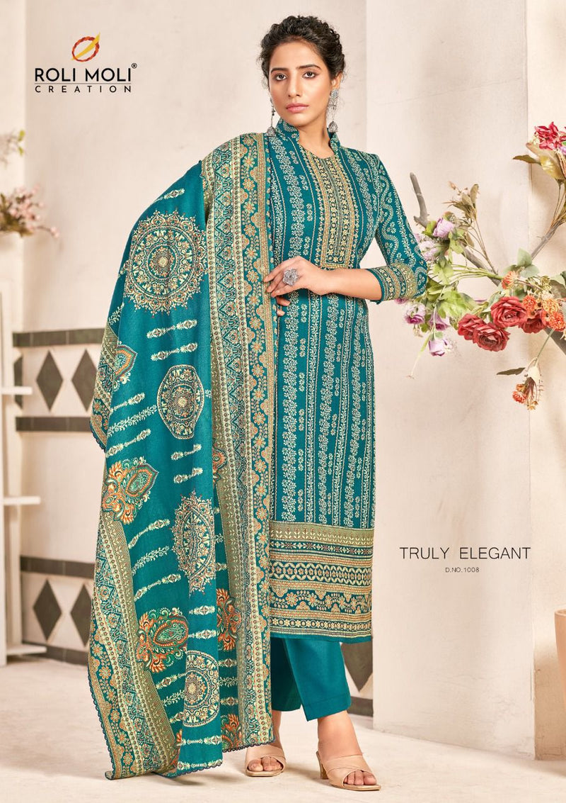 Roli Moli Creation Sofiya Pashmina With Heavy Beautiful Work Stylish Designer Salwar Kameez