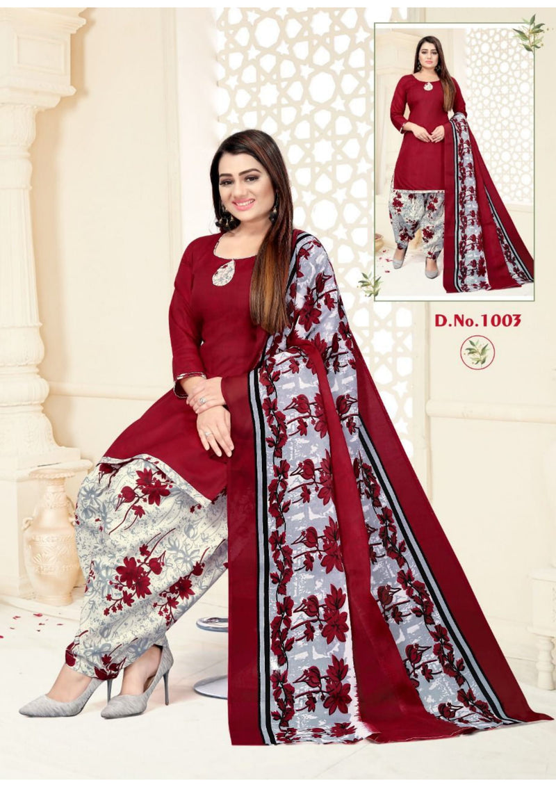 Krisha Sofiya Synthetic Patiyala Style Printed Casual Wear Salwar Suits