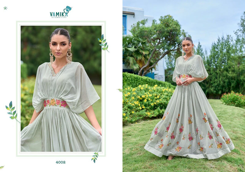Vamika Sofiyan Georgette With Heavy embroidery Work Mordern Designer Party Wear Long Gown