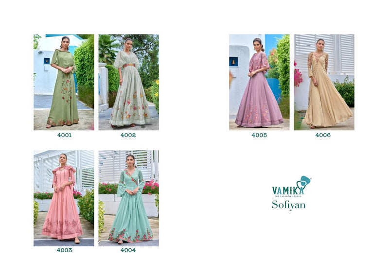 Vamika Sofiyan Georgette With Heavy embroidery Work Mordern Designer Party Wear Long Gown