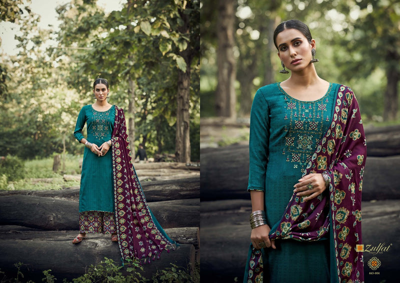 Zulfat Sohni Vol 3 Pashmina With Heavy Embroidery Work Stylish Designer Casual Wear Salwar Suit