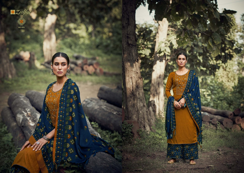 Zulfat Sohni Vol 3 Pashmina With Heavy Embroidery Work Stylish Designer Casual Wear Salwar Suit