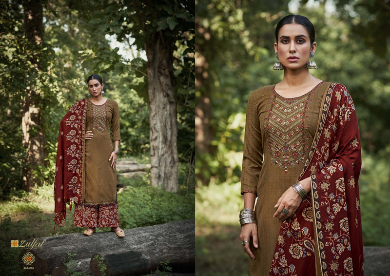 Zulfat Sohni Vol 3 Pashmina With Heavy Embroidery Work Stylish Designer Casual Wear Salwar Suit