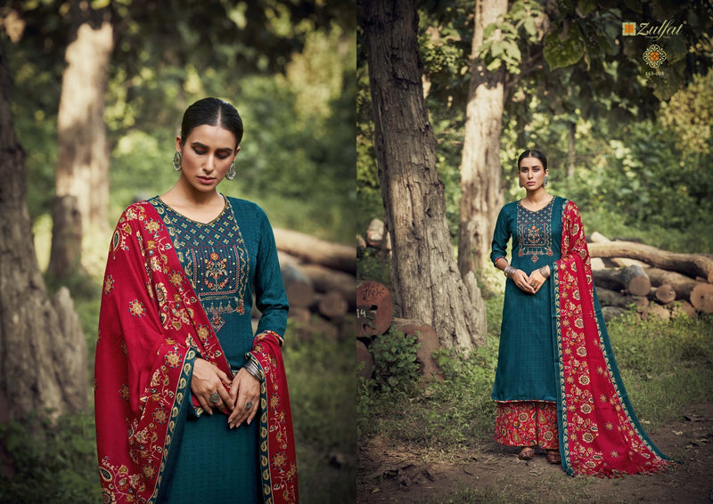 Zulfat Sohni Vol 3 Pashmina With Heavy Embroidery Work Stylish Designer Casual Wear Salwar Suit